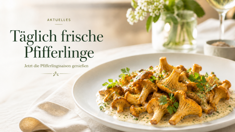 Frische Pfifferlinge im Restaurant Zur Waage